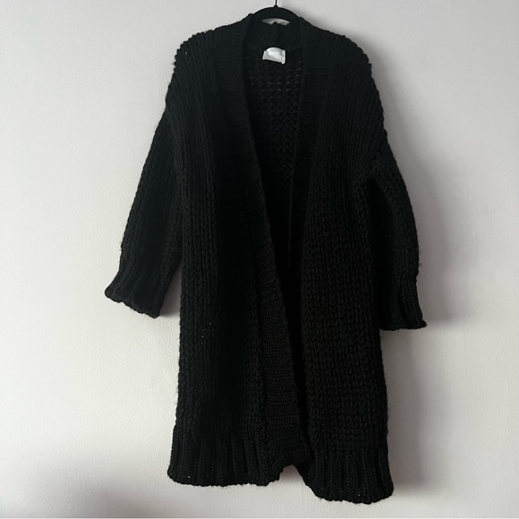 MJ WATSON Wool Alpaca Blend Chunky Knit Cardigan Small - Picture 1 of 10